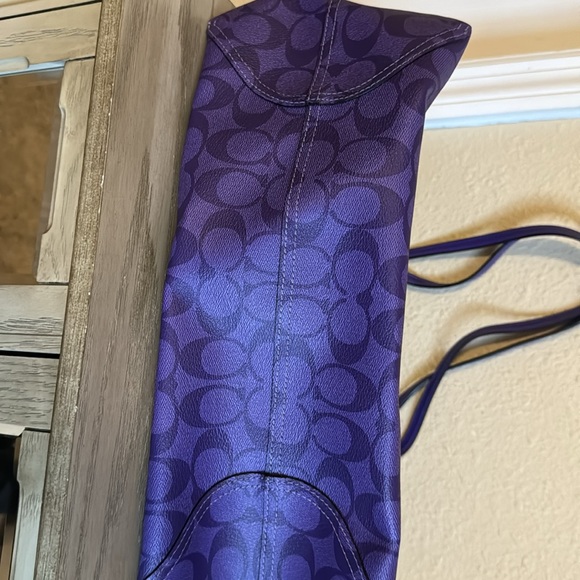 COPY - New with tags purple coach signature city tote( NOT SOLD) - Picture 3 of 8